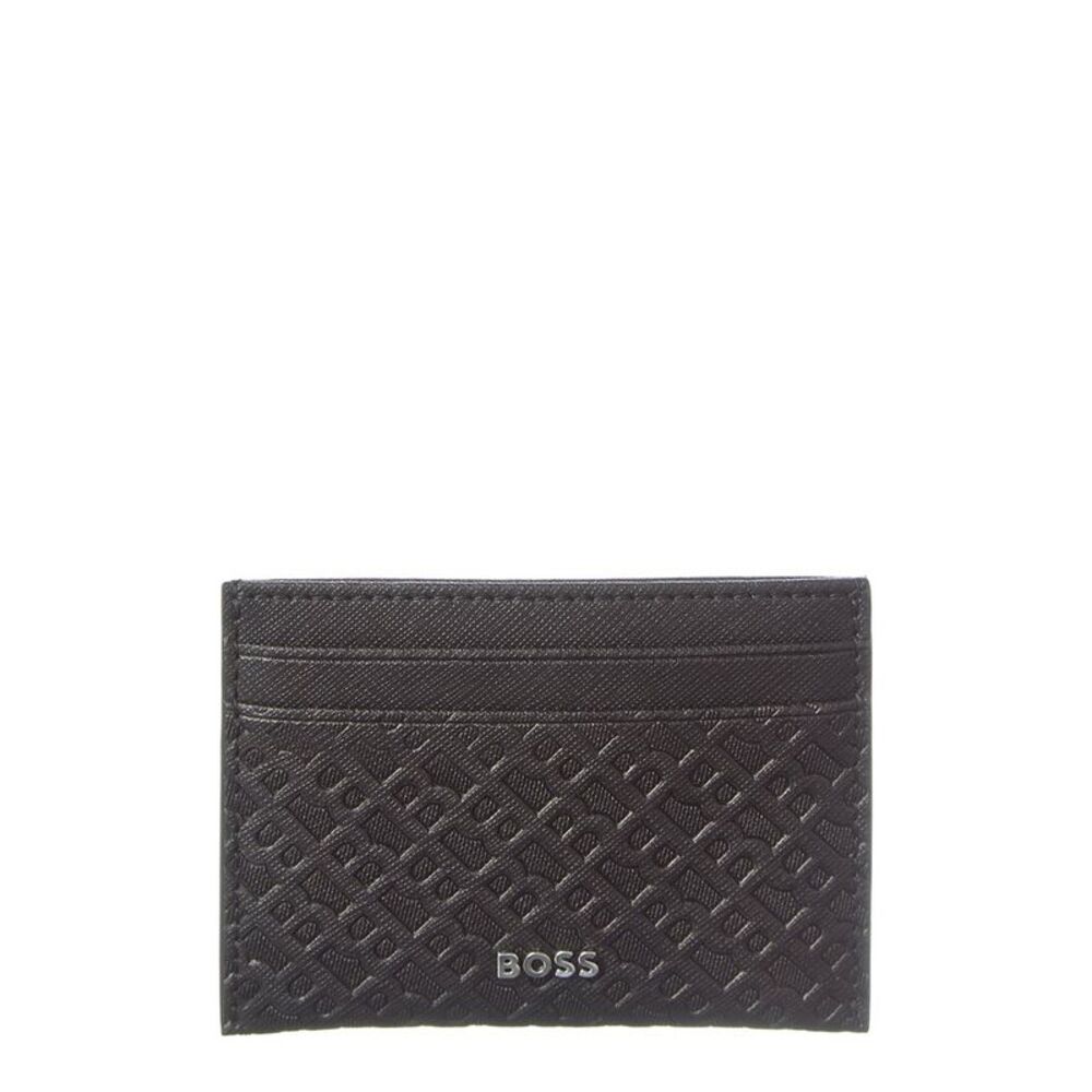 Hugo Boss Zair Leather Card Case, Black
